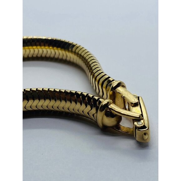 VINTAGE TIFFANY & CO 14k GOLD BRACELET SNAKE FLEX 9.5MM WIDE 6 5/8” Long - Picture 6 of 13